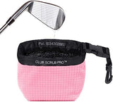 Golf Club and Golf Ball Cleaning Bag, Waterproof Clean Face Technology Liner, Detachable Clip, Machine Washable, Cleans Club Grooves, Dry Exterior (Neoprene or Microfiber Option Available)