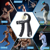 Handeful Grip Strength Tester Trainer - Dynamometer Handgrip Measurer Meter, Handheld Strengthener Exerciser for Sports, School, and Home Use (198Lbs / 90Kgs)