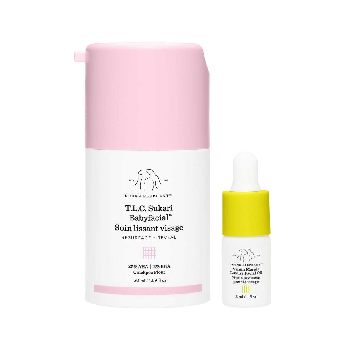 Drunk Elephant T.L.C. Sukari Babyfacial - 50 ml/1.69 fl oz - Exfoliating Face Mask - Clean Clinical Skincare - Cruelty-Free - Dermatologist-Tested - Free of Essential Oils, Silicones, and Fragrance