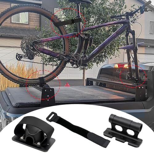 RYANSTAR RACING 2Pack Bicycle Rack Mount Front Fork Mount Bracket with Quick Release Alloy Fork Block Mounts Compatible with Most Mountain Bikes Road Bicycles E Bikes