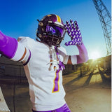 Nxtrnd Two Football Mouth Guard, Football Mouthpiece with Strap, Fits Adult & Youth (Purple)