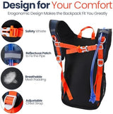 Kids Hydration Backpack with 1.5L Water Bladder Hiking Backpack Lightweight for Boys or Girls Children Biking Climbing Running Cycling