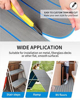 OCEANBROAD EVA Foam Boat Flooring with 3M Adhesive Backing Marine Self-Adhesive Decking 96''x45.6''/36''/28.8''/16.8'', 48''x16.8'' Faux Teak Sheet for Jon Boats Swim Platform Helm Pad RV Floor