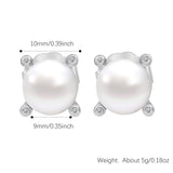 Myshiwu Designer Inspired Twisted Cable Wire Imitation Pearl Stud Earrings for Women Antique Fashion Brand Jewelry Gift (Twisted Cable Pearl Stud)