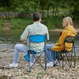 PORTAL Extra Large Quick Folding Tripod Stool with Backrest Fishing Camping Chair with Carry Strap