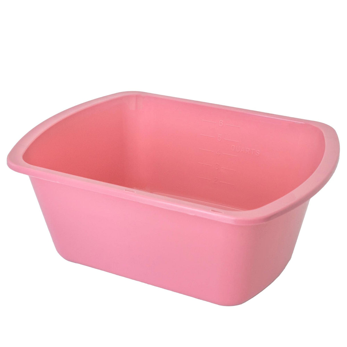 Wash Basins – Rectangular Plastic Hospital Bedside Soaking Tub [5 Pack] Small 7 Quart Graduated Bucket - Portable Washbasin for Washing, Cleaning, Foot Bath, Washing Dishes, Face Cleansing Bowl