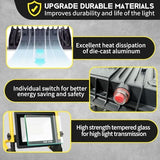 10000LM LED Work Light: Portable Work Light with 5FT Cord - IP66 Waterproof Flood Light for Outdoor Indoor Job Site Workshop Garage Construction Site Lighting, Gifts for Men