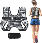 BAGAIL Weighted Vest, 5lbs/10lbs/12lbs/15lbs/20lbs/25lbs/30lbs Weight Vest with Detachable Pouch, Rucking Vest for Women, Men, Walking, Weight Loss, Training, Running