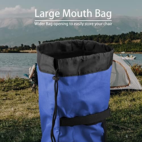Xxerciz Foldable Camp Chair Replacement Bag Carrying Bag Large Mouth Bag with Shoulder Strap for Outdoor Camping, Heavy Duty Large Storage Folding Chair Bag (Chair is not Included)