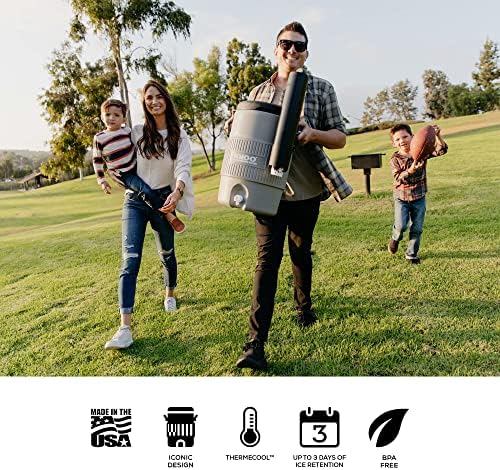 Igloo Sports Cooler Water Beverage Dispenser, Insulated 5 Gallon Water Cooler, Insulated Drink Dispenser with Spout, Portable Handwashing Stations