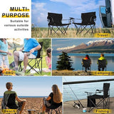 Joyfair Portable Camping Chair, Outdoor Lawn Folding Chairs for Adults, Heavy Duty Large Foldable Chairs for Beach, Fishing, Tailgating Outdoor Sport, 2 Cup Holders & Carry Bag