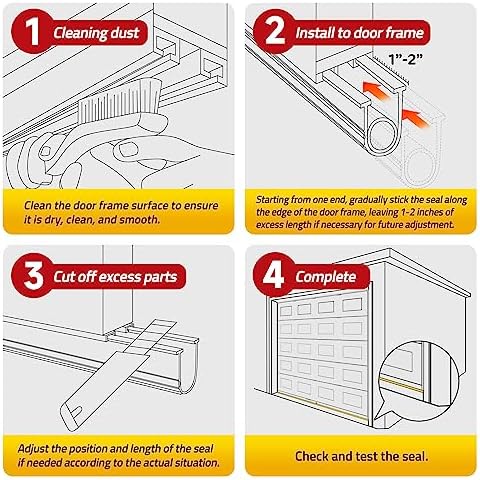 Jin&Bao Garage Door Bottom Weather Stripping Rubber Seal with T-Ends 5/16" - Protect Your Garage from Weather, Insects, and Dust with Premium Garage Door Draft Stopper（16FT, Black）