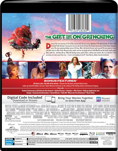 Dr. Seuss' How The Grinch Stole Christmas - 25th Anniversary Edition 4K Ultra HD + Blu-ray + Digital