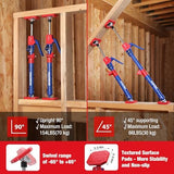 WORKPRO Cabinet Jack Support Pole, 18-1/2" to 29-1/2" Steel Telescopic Quick Support Rod Adjustable 3rd Hand Support System with 154 lbs Capacity for Cabinet Jack, Drywall Jack& Cargo Bars, 2-Pack