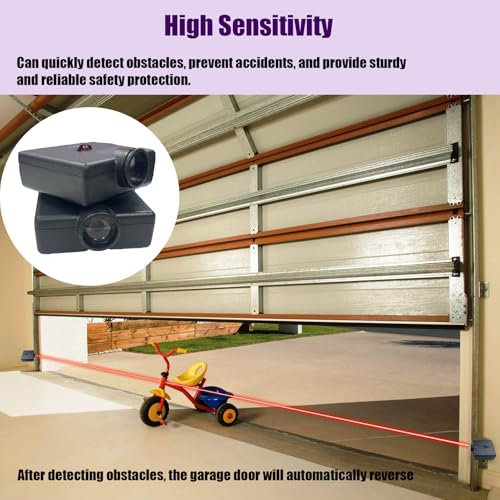 Garage Door Sensor, Garage Door Sensors Bracket, Includes Sender & Receiver, for Genie Garage Door Openers Made After 1993. Replacement for Genie Garage Door Sensors.