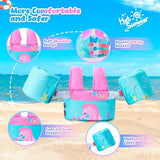 NEMONE Toddler Swim Vest for 22-70 lbs Kids Floaties Swim Jacket with Arm Water Wings for Girls Boys 2 3 4 5 6 7 Years Old Sea Beach Pool