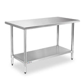 STABLEINK NSF Stainless Steel Table 24 x 60 Inches 5ft, Metal Prep & Work Tables with Adjustable Undershelf, for Commercial Kitchen, Restaurant, Hotel and Garage