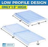 Under Furniture Magnetic Vent Extender, 1.0mm Thick Premium Material, Fits Floor Registers 10" and 12" Wide, Adjusts from 17" to 33" Long, 2 Pack