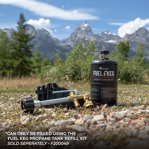 Mr. Heater Fuel Keg. - 1 lb. / 16 oz. Empty Refillable Propane Tank – DOT Certified, Black