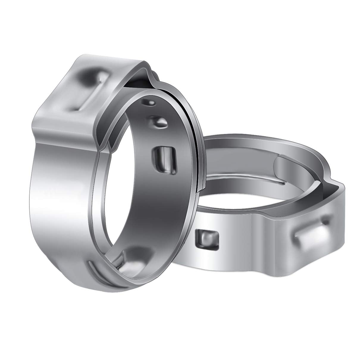 LOKMAN 50 Pack 3/4 Inch PEX Cinch Clamps, Stainless Steel Cinch Crimp Rings Pinch Clamps for PEX Tubing Pipe Fitting Connections (3/4 Inch)
