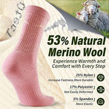 Merino Protect Merino Wool Socks for Women: Winter Hiking, Hunting, Cycling, Soft Cushion, Warm, Casual Thermal Socks