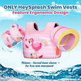 HeySplash Swim Vest for Kids, Toddler Pool Floaties Fit 20-50/70 Lbs, Children Swimming Vest with Adjustable Strap, Swim Jacket Water Wing Arm Float, Puddle Sea Beach Boat Jumper Boy Girl Baby