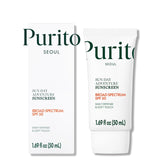 PURITO Sun Day Adventure Korean Sunscreen Smoothest and Lightest Texture Broad Spectrum SPF 50 UVA & UVB Protection No White Cast Oil Free For All Skin Types Vegan Daily Skin Care 50ml, 1.69 fl.oz