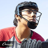 Champion Sports Steel Softball Face Mask - Classic Fielders Masks for Adults - Durable Head Guards - Premium Sports Accessories for Indoors and Outdoors - Multiple Styles