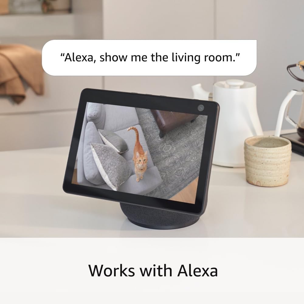 Ring Pan-Tilt Indoor Cam — See all around your home or business with 360° pan coverage, HD video, plus Two-Way Talk (2024 release), Black