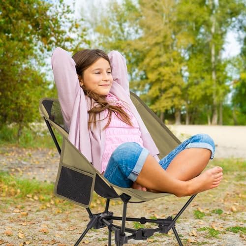 MOON LENCE Portable Camping Chair Backpacking Chair - The 4th Generation Ultralight Folding Chair - Compact, Lightweight Foldable Chairs for Hiking Mountaineering, Beach