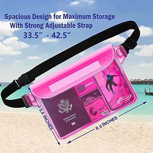 AiRunTech Waterproof Sling Shoulder Bag for Women Men, Amusement Theme Park Mexico Cancun Vacation Essentials Accessories Must Haves,Waterproof Pouch for Phone Passport Wallet Purse with Waist Strap