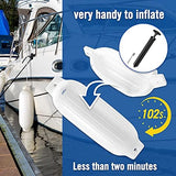 Affordura Boat Fender 4 Pack Boat Bumpers Fenders with 4 Ropes, Boat Bumpers for Pontoon Boat Fenders Inflatable
