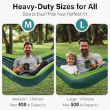 Kootek Camping Hammock 500 lbs Capacity, Portable Hammocks with Tree Straps & Attached Carry Bag, Camping Essentials Gear, Perfect for Outside Indoor Hiking Beach Backpack Travel
