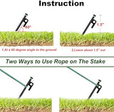 24Pcs Tent Stakes, 12in Heavy Duty Tent Stakes with Storage Pouch, Forged Steel Metal Stake for Tent Used on Rocky Place, Grassland, Dessert(24Pcs, 12in, Diameter 1/4")