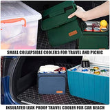 TuErcao Cooler Bag 24 Cans Leakproof Portable Collapsible Soft Cooler Small Ice Chest for Beach Camping Travel Cooler for Car, 15qt Lunch Box Cooler for Men Work Picnic