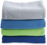 SMALLElectric 8 Packs 40"x 12" Microfiber Multicolor Solid Cooling Towel (Temperature Regulating) for Yoga, Sport, Gym, Workout, Fitness, Running