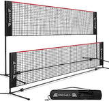 BAGAIL Badminton Net, Height Adjustable Kids Volleyball Net, Foldable Nylon Net 10 ft/14ft/17ft Wide, Tennis Net, Small Pickleball Net for Backyard Game and Indoor Outdoor Use, Easy Setup