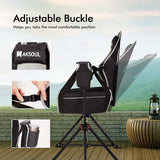 AKSOUL Hammock Camping Chair Swinging: Aluminum Alloy Adjustable Back Swinging Chair, Folding Rocking Chair with Pillow Cup Holder, Recliner for Outdoor Travel Sports Games Lawn Concerts Backyard