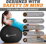 SmarterLife Exercise Ball Yoga Ball for Fitness, Balance, Stability, or Pregnancy, Gym Ball for Core Workout, Physical Therapy, Yoga Ball Chair for Office, Anti-Slip Anti-Burst