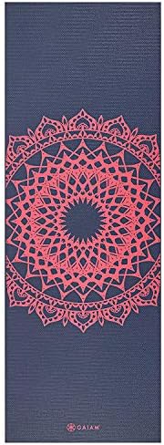 Gaiam Print Yoga Mat, Non Slip Exercise & Fitness Mat for All Types of Yoga, Pilates & Floor Exercises
