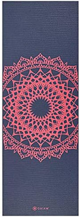 Gaiam Print Yoga Mat, Non Slip Exercise & Fitness Mat for All Types of Yoga, Pilates & Floor Exercises