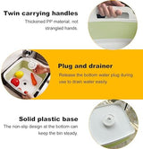 Collapsible Dish Tub 9L-Collapsible Basin Bucket Portable Sink-Outdoor Multiuse Foldable Sink Tub Wash Dish Basin for Kitchen Basin RV Camping (Green)