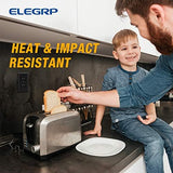 ELEGRP Duplex Receptacle Outlet Covers, 1-Gang Standard Size Wall Plates, Unbreakable Polycarbonate Dual Outlet Faceplates Covers, UL Listed, Color-matched Screws Included (20 Pack, Glossy Black)