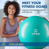 ProBody Pilates Exercise Ball - Multiple Sizes Gym Grade Balance Ball for Fitness, Yoga, Workout, Pregnancy & Physical Therapy