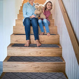 Stair Treads for Wooden Steps 15pcs - 8x30in Carpet Stairs Runner Indoor Non-Slip Stair Mats for Kids Elders and Pets
