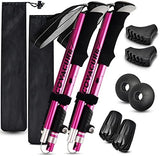 Covacure Hiking Poles Collapsible Trekking Poles - Aluminum Alloy 7075 Walking Sticks for Hiking with Telescopic & Foldable Tri-fold Design Hiking Gear for Women Men, Hiking, Camping, Climbing