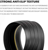 Papillon Garage Door Bottom Seal Strip, Weatherproof EPDM Rubber Threshold, Fits All Standard Doors, Easy for DIY Homeowners, No Adhesive (12Ft, Black)