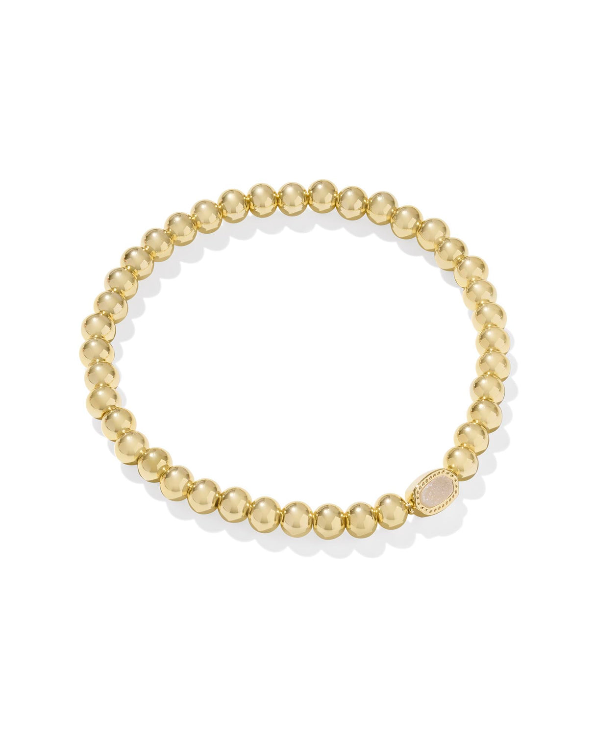 Kendra Scott Mini Elaina Stretch Bracelet in Iridescent Drusy, 14k Gold-Plated Brass, Fashion Jewelry for Women
