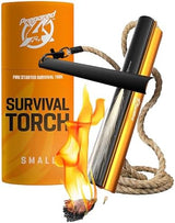 Fire Starter Survival Tool - All-in-One Flint and Steel Fire Starter Kit - Ferro Rod Fire Starter with 36" Waterproof Tinder Wick Rope and Steel Fire Striker - Patented Firestarter | Prepared4X