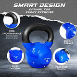 Yes4All 5-65lbs Kettlebells Vinyl Coated Cast Iron for Dumbbell Weights Exercises, Gym, Fitness, Full Body Workout Equipment Push up, Grip and Strength Training